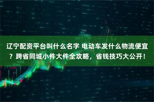 辽宁配资平台叫什么名字 电动车发什么物流便宜？跨省同城小件大件全攻略，省钱技巧大公开！