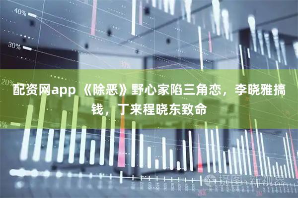 配资网app 《除恶》野心家陷三角恋，李晓雅搞钱，丁来程晓东致命